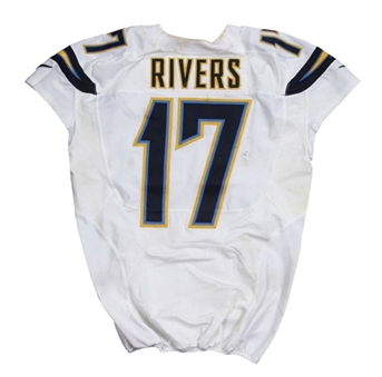 2013 Phillip Rivers San Diego Chargers Game Worn Jersey (MeiGray) - 200th Career Touchdown Pass